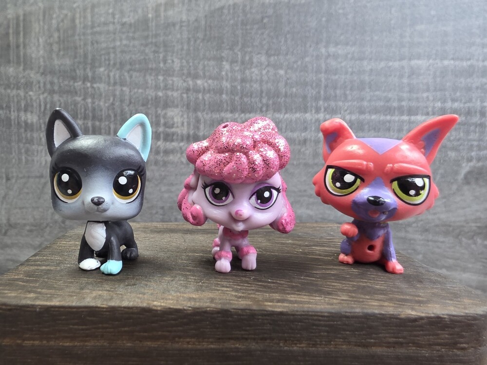 Littlest Pet Shop LPS Frenchly Bulldog #1-8 Mini Poodle #3975 #4138 Lot Dogs g58